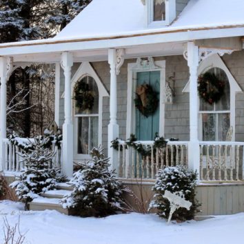 snowy terrace