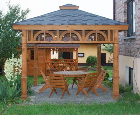 Záhradný altánok TEXAS so záhradným dreveným nábytkom