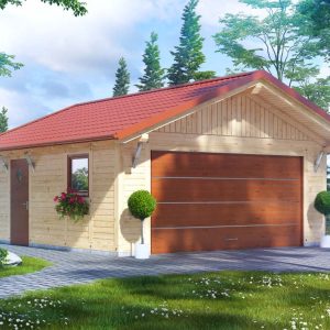 Drevená garáž FLORENTYNA o rozmere 620x600 cm