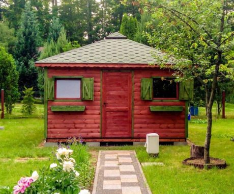 Drevený záhradný domček na náradie GERLACH ZRUB o rozmere 400x300 cm