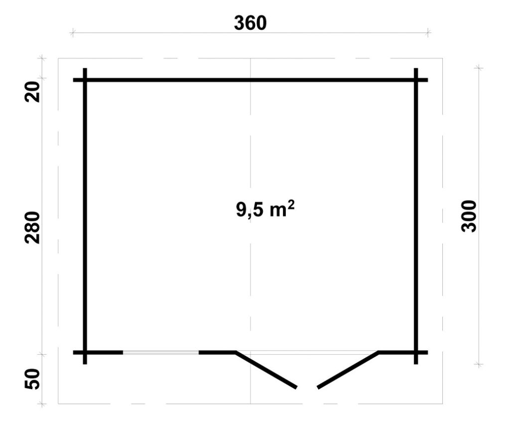 Záhradný domček MATTI pôdorys