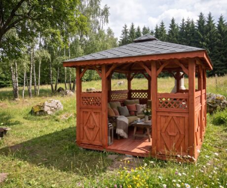 Altánok OMAHA – vizualizácia: letné popoludnie – pohľad 3